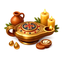 Byzantine Oil Lamp 3D icon