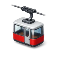 Red Cable Car 3D icon