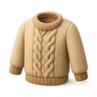 Cable-knit sweater 3D icon