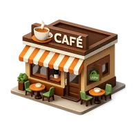 Cafe 3D icon