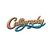 Calligraphy 3D icon