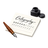 Calligraphy Sheet 3D icon