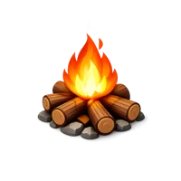 Campfire 3D icon