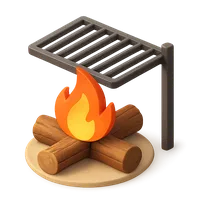 Campfire Grill Grate 3D icon
