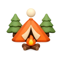 Camping 3D icon