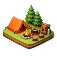 Campsite 3D icon