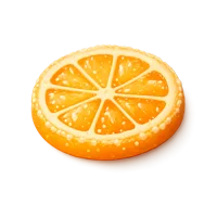 Candied Lemon Slice 3D icon