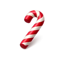 Red Candy Cane 3D icon