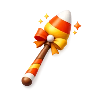 Candy Corn Wand 3D icon