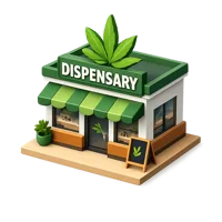 Cannabis Dispensary 3D icon