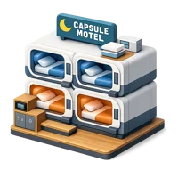 Capsule Hotel 3D icon