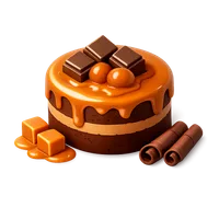 Caramel Chocolate Cake 3D icon