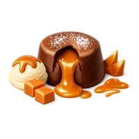 Caramel Lava Cake 3D icon