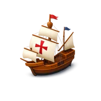 Caravel Ship 3D icon