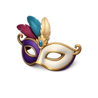 Amber Carnival Mask 3D icon