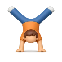 Cartwheeling Man 3D icon