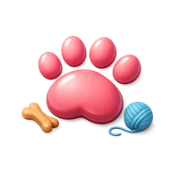 Cat Paw Print 3D icon