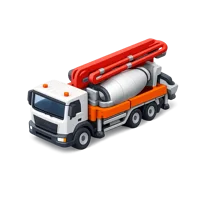 Cement Pump Truck 3D icon