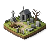 Cemetery 3D icon