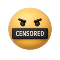 Censored Face 3D icon