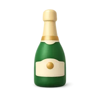 Champagne Bottle 3D icon