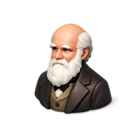 Charles Darwin 3D icon