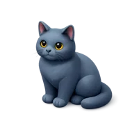 Chartreux Cat 3D icon