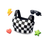 Checkerboard Crop Top 3D icon