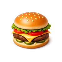 Cheeseburger 3D icon