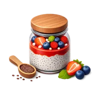 Chia Pudding Jar 3D icon