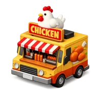 Chicken Food Truck 3D icon