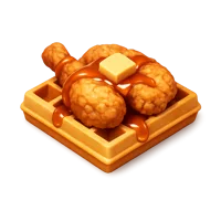 Chicken Waffles 3D icon
