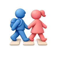 Children Crossing 3D icon