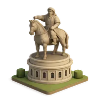 Chinggis Khaan Statue in Ulaanbaatar 3D icon