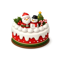 Christmas Cake 3D icon