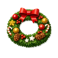 Christmas Wreath 3D icon