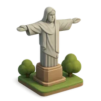 Christ the Redeemer Statue 3D icon