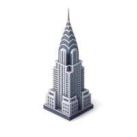 Chrysler Building 3D icon