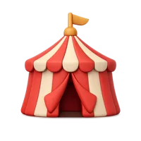 Circus Tent 3D icon