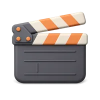 Clapperboard 3D icon