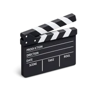 Blue Clapperboard 3D icon