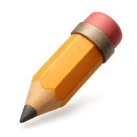 Classic Yellow Pencil 3D icon