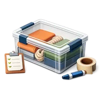 Clear Storage Box 3D icon