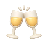 Clinking Glasses 3D icon