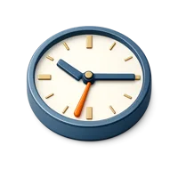 Blue Clock 3D icon