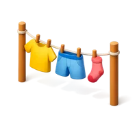 Yellow Clothesline 3D icon