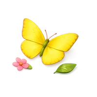 Cloudless Sulphur Butterfly 3D icon