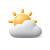 Cloudy Sun 3D icon