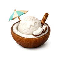 Coconut Ice Cream 3D icon