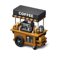 Coffee Cart 3D icon